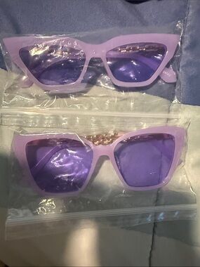 Lavender Cat-Eye Sunglasses - Purple Lenses